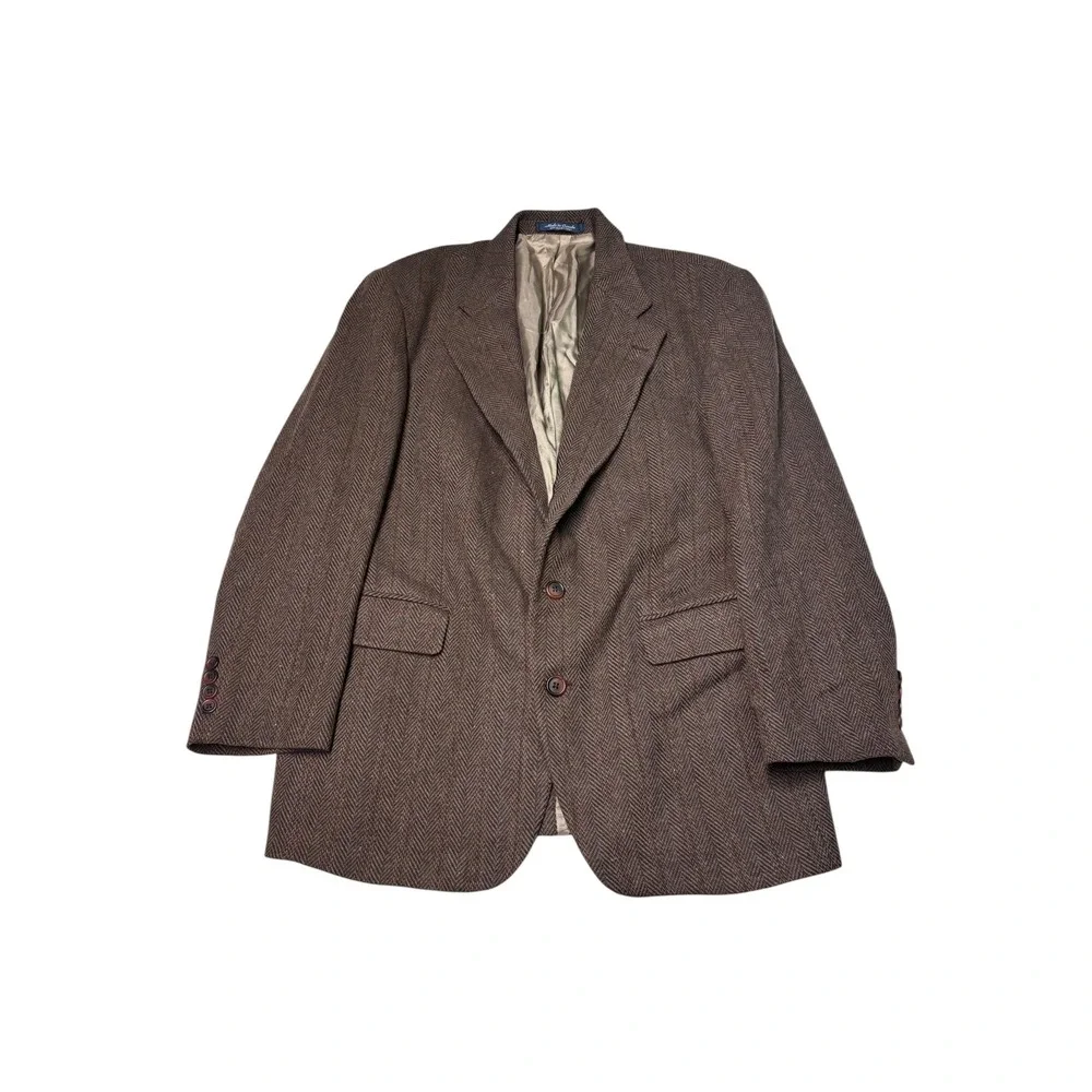 Polo Ralph‎ Lauren University Club Mens 41R Brown Herringbone Wool Blazer Canada